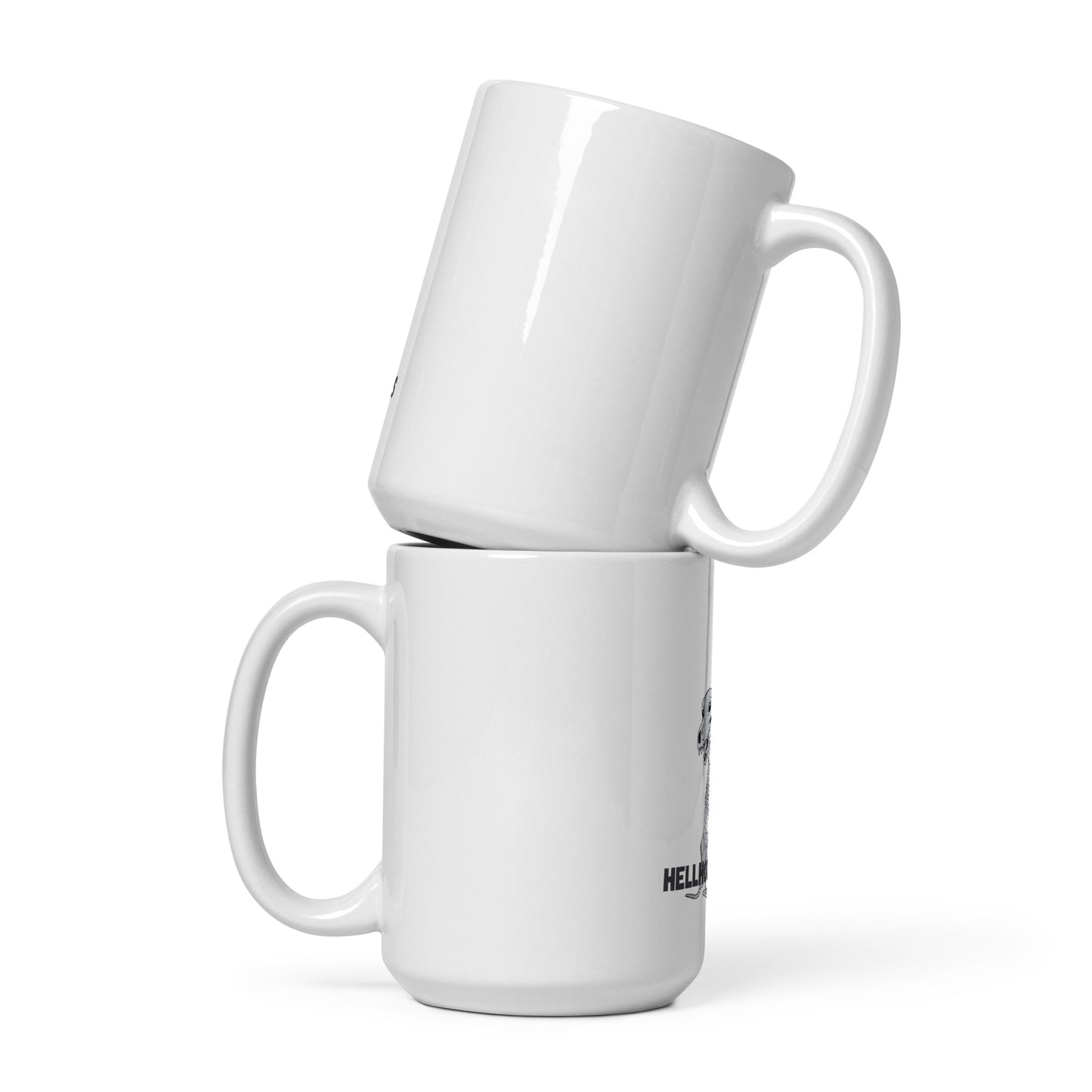 White glossy mug