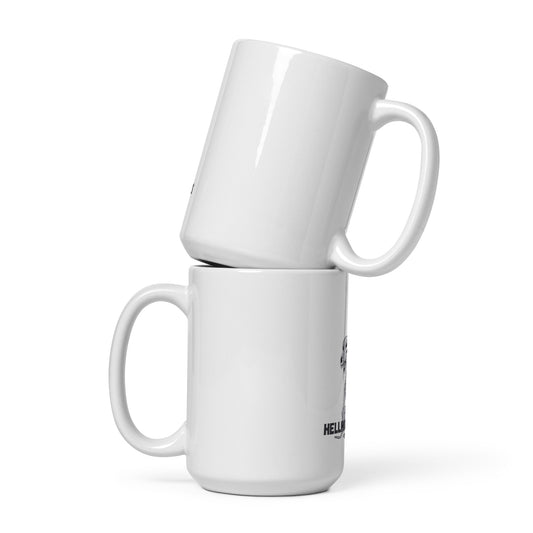 White glossy mug